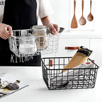 Sleek Wire Organiser Storage Basket — material texture close-up