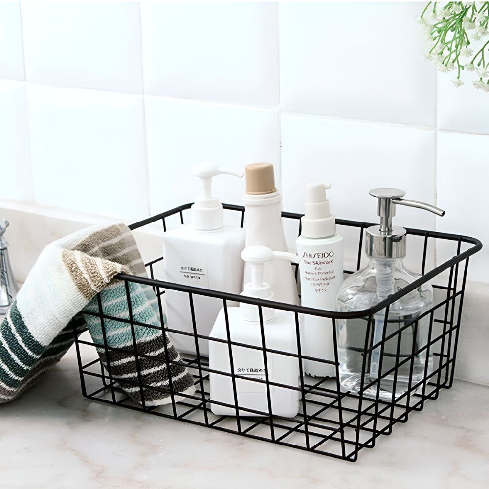 Sleek Wire Organiser Storage Basket — product detail view