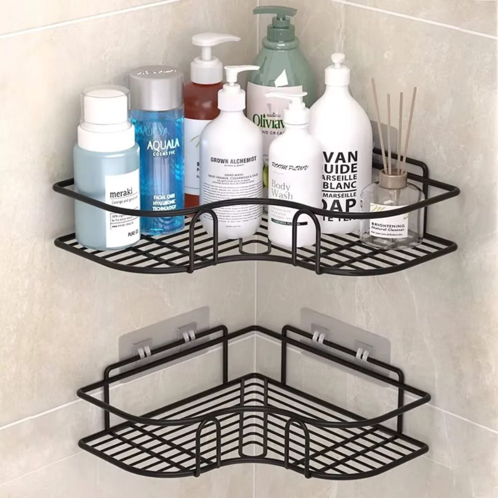 Bathroom Corner Storage Shower Caddy — size and scale reference