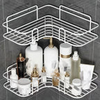 Bathroom Corner Storage Shower Caddy — material texture close-up