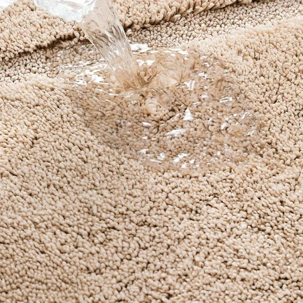 Snug Step Oval Bath Mat — product in use