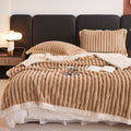 Snuggly Faux Fur Fleece Blanket — alternate angle view