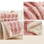Soft Diamond Pattern Comfort Blanket — alternate angle view