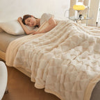 Soft Diamond Pattern Comfort Blanket — lifestyle shot