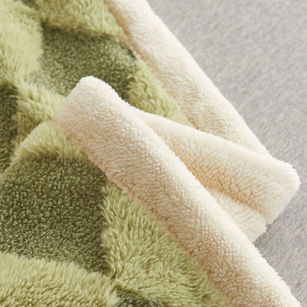 Soft Diamond Pattern Comfort Blanket — material texture close-up