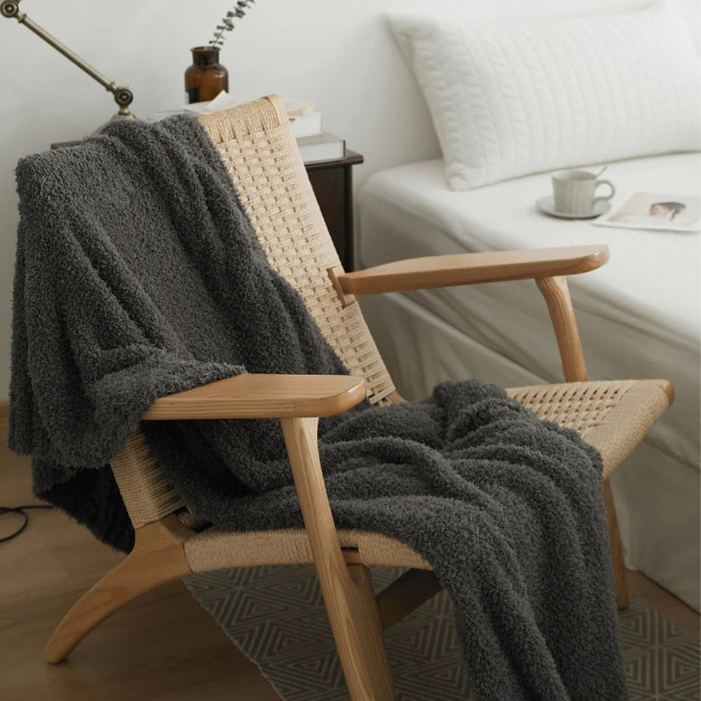 Soft Nest Minimalist Knit Throw Blanket — product feature detail