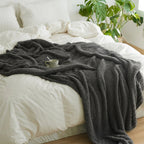 Soft Nest Minimalist Knit Throw Blanket — product in use
