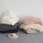 Soft Nest Minimalist Knit Throw Blanket — product close-up