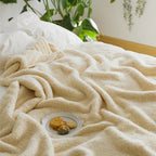Soft Nest Minimalist Knit Throw Blanket — product detail view