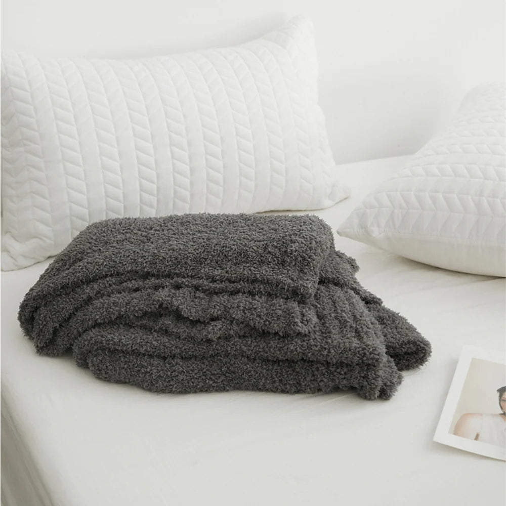 Soft Nest Minimalist Knit Throw Blanket — additional view