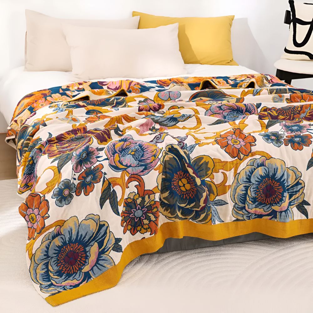 Soft Reversible Floral Blanket — main product photo