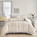 Soft Stripe and Tassel Quilt Set | 3pcs — main product photo