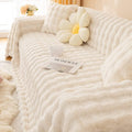 Rabbit Faux Fur Blanket Soft Sofa Cover — additional view