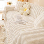 Rabbit Faux Fur Blanket Soft Sofa Cover — additional view