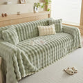 Rabbit Faux Fur Blanket Soft Sofa Cover — material texture close-up