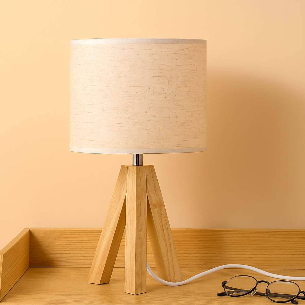 Solara Minimalist Tripod Table Lamp — product close-up