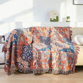 Solea Floral Jacquard Cotton Throw Blanket — main product photo