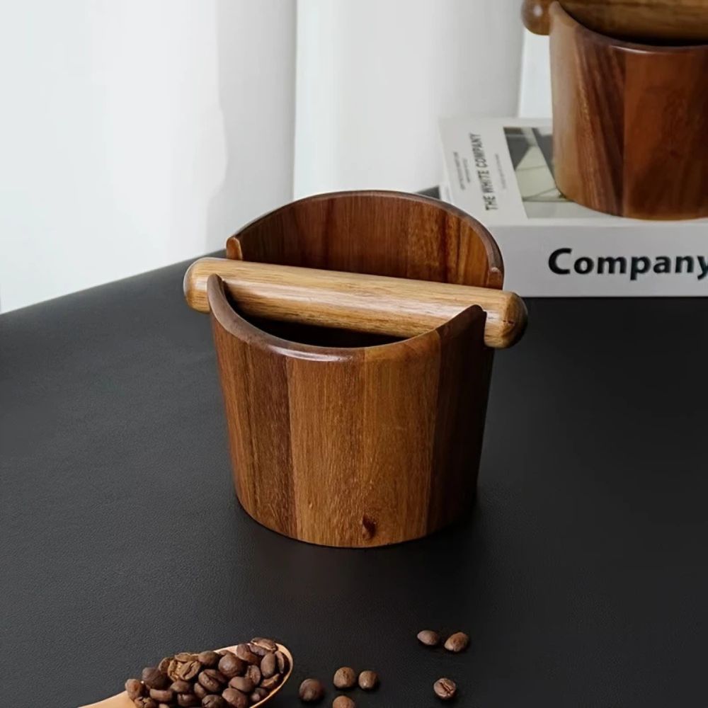 Solid Wood Coffee Knock Box — product close-up