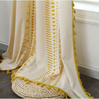 Solstice Loom Artisan Tassel Curtain — product detail view
