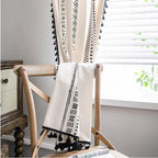 Solstice Loom Artisan Tassel Curtain — size and scale reference