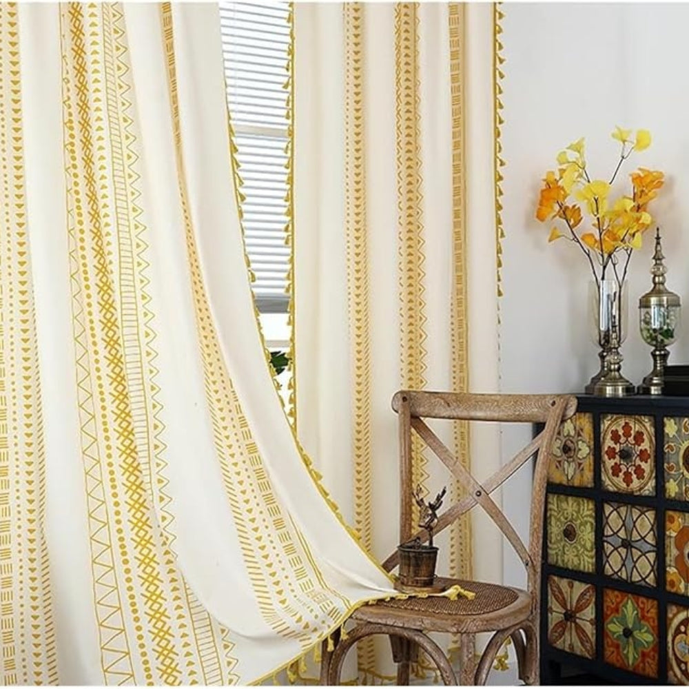 Solstice Loom Artisan Tassel Curtain — main product photo