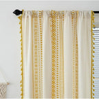 Solstice Loom Artisan Tassel Curtain — product in use