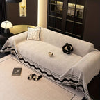 Sora Line Tasseled Sofa Cover — additional view