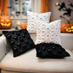 Spooky Ghost Plush Halloween Cushion Cover — product in use