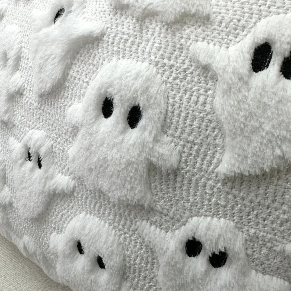 Spooky Ghost Plush Halloween Cushion Cover — additional view