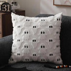 Spooky Ghost Plush Halloween Cushion Cover — product close-up