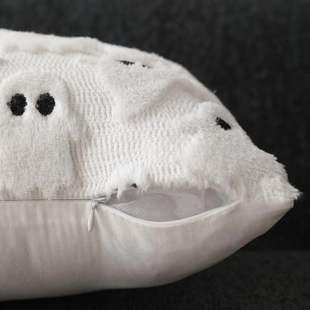 Spooky Ghost Plush Halloween Cushion Cover — lifestyle shot