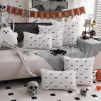 Spooky Ghost Plush Halloween Cushion Cover — product detail view