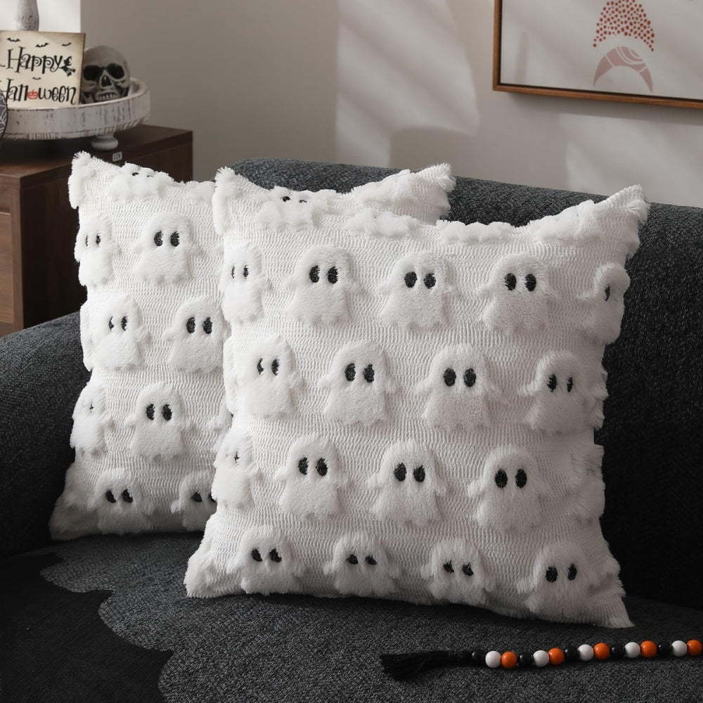 Spooky Ghost Plush Halloween Cushion Cover — main product photo