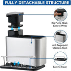Stainless Steel Dish Soap Dispenser & Utensil Rack — product in use