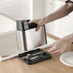 Stainless Steel Dish Soap Dispenser & Utensil Rack — alternate angle view