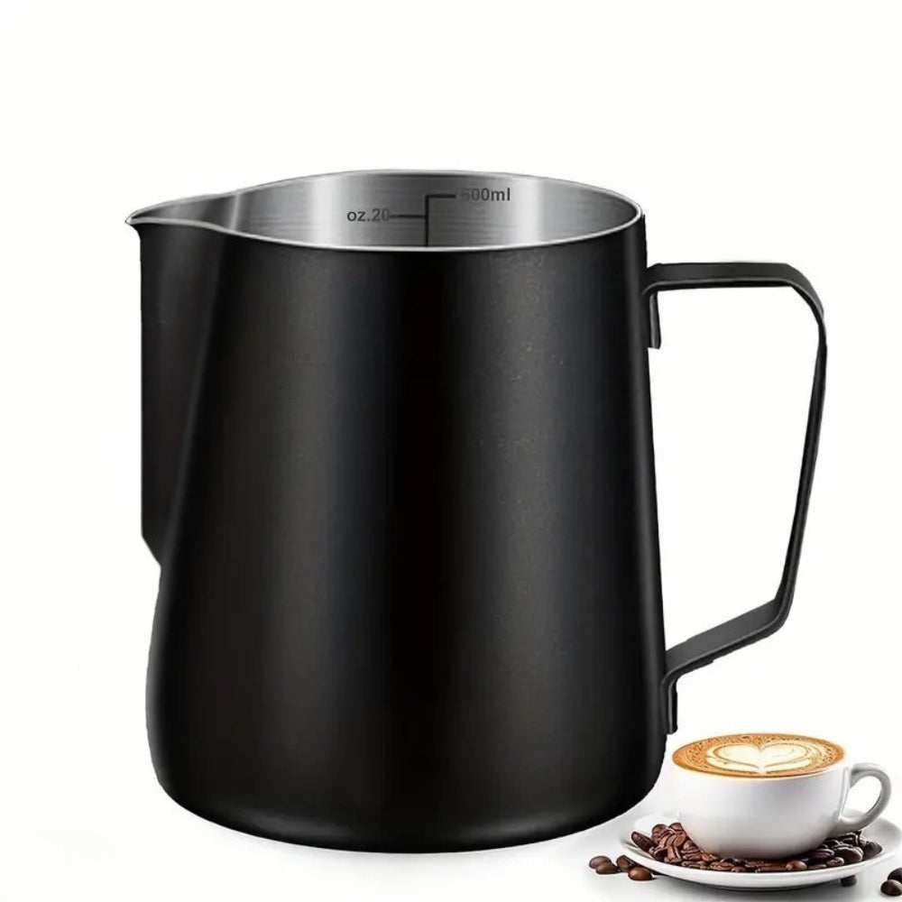 Stainless Steel Milk Frothing Pitcher — alternate angle view