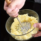 Stainless Steel Potato Masher — product in use