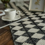 Stitching Tassel Diamond Table Runner — product detail view
