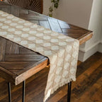 Stitching Tassel Diamond Table Runner — lifestyle shot