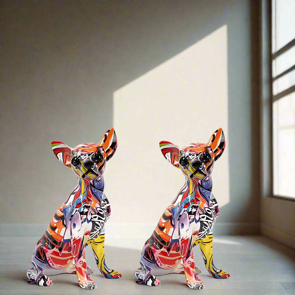 Street Art Chihuahua Sculpture — lifestyle shot