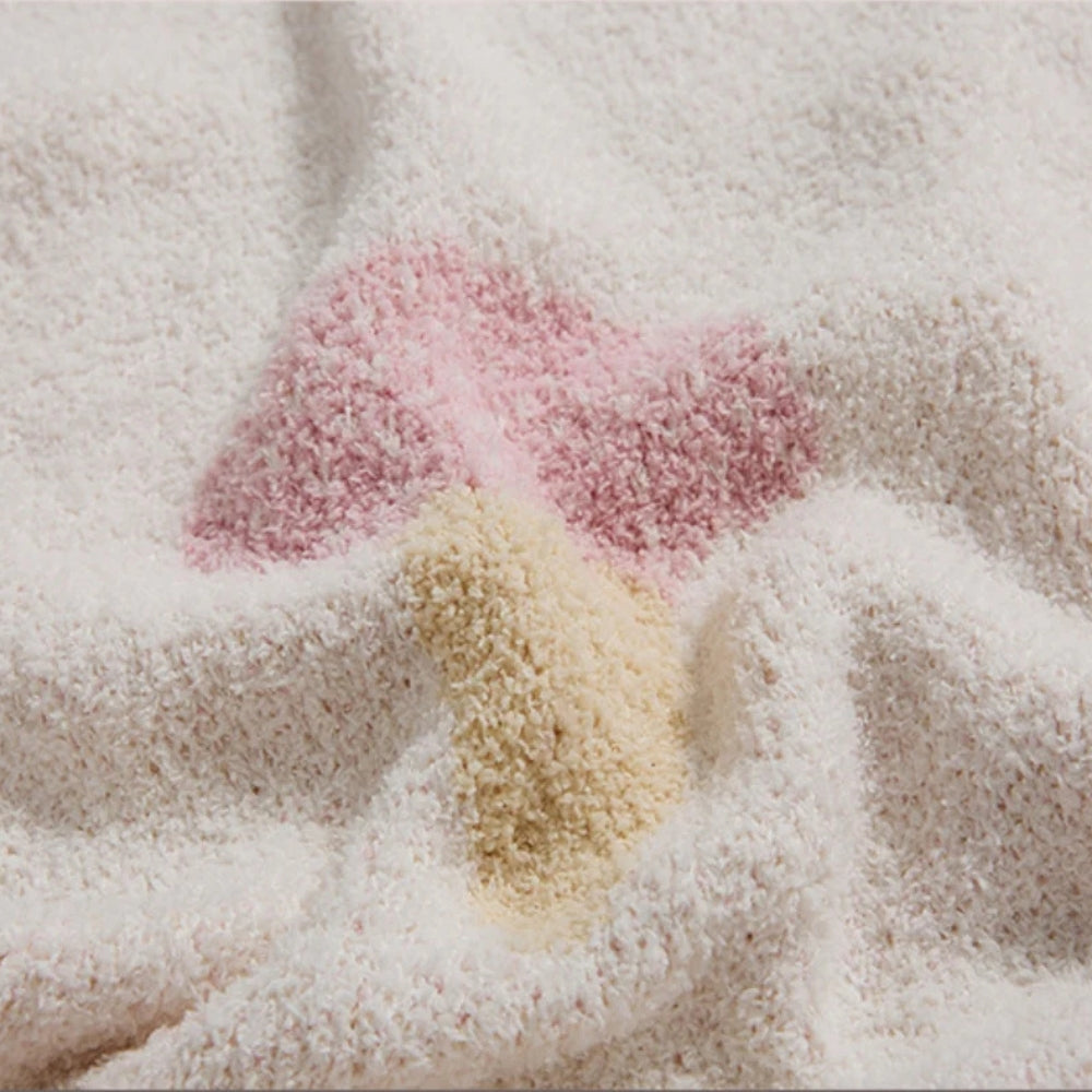 Sucrée Icecream Soft Knit Throw Blanket — product close-up