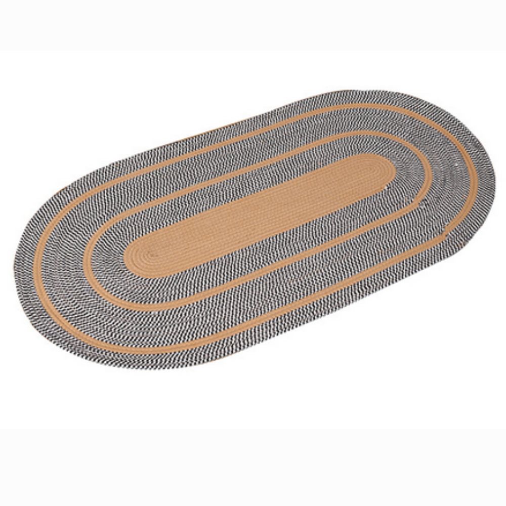 Sun Spiral Oval Boho Rug — alternate angle view
