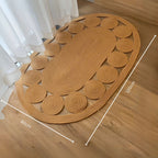 Sun Spiral Oval Boho Rug — product close-up