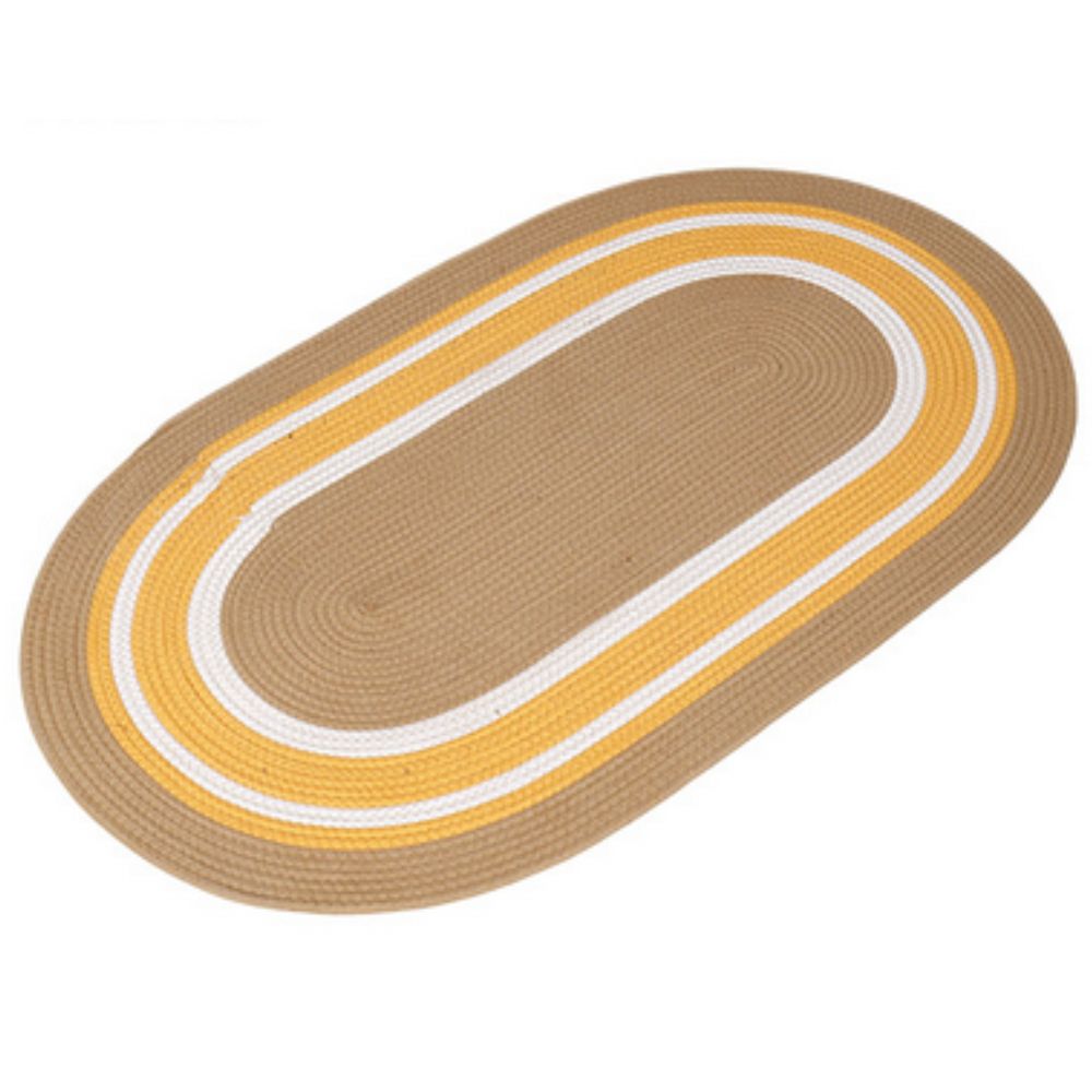Sun Spiral Oval Boho Rug — additional view