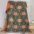 Sunfern Vintage Reversible Cotton Blanket — alternate angle view