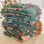 Sunfern Vintage Reversible Cotton Blanket — product in use