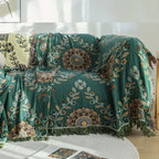 Sunfern Vintage Reversible Cotton Blanket — lifestyle shot