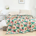 Sunlit Floral Tassel Cotton Blanket — main product photo