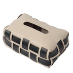 Braided Vegan Leather Tissue Holder