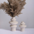 Nordic Beige Ceramic Flower Vase — main product photo